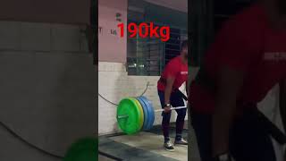 Deadlift 190kg khynnah mawlai [upl. by Illehs]