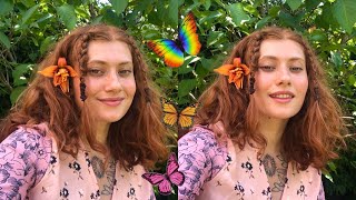 Trying Some Fun Hippie Hairstyles  My Curl Routine 🔅✌🏻🌈  ❊ Harmony Nice ❊ [upl. by Lundgren]