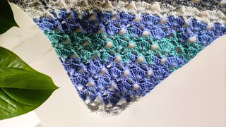 Tutorial uncinetto sciarpa scialle baktus facile per principianti  Crochet scarfbaktus beginner [upl. by Wenda]