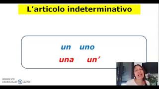 Italiano A1 Larticolo indeterminativo [upl. by Leirda]