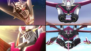 Grendizer U Mazinger Z amp X Comparison EP1 VS EP10 LaunchグレンダイザーU マジンガーZ マジンガーX 甲児 Koji 出撃 比較 [upl. by Harod]