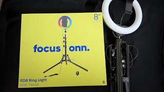 Focus onn Ring light with tripod and phone clamp blue tooth control remote [upl. by Enitsenrae199]