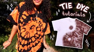 TIE DYE Batik  Spirale amp Yin Yang Muster mit Farbe und Bleach 🌀 [upl. by Naujej]