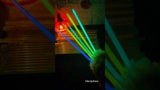 Glowing Stick Spooky Eyes shorts spooky lifehacks mangolhasa [upl. by Notsirt3]