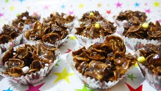 BEST QUICK EASY CHOCOLATE CORNFLAKES  RICE CRISPIES EVER Method in description [upl. by Wilhelmine]