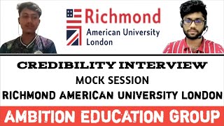 RICHMOND AMERICAN UNIVERSITY CAS INTERVIEW  RICHMOND AMERICAN CREDIBILITY INTERVIEW MOCK TEST [upl. by Power]