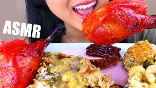 ASMR GIANT TURKEY LEG THANKSGIVING FEAST PART 2 NO TALKING Real Sound  ASMR Phan [upl. by Nosliw796]