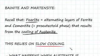 Pearlite Bainite and Martensite  Engineering Materials [upl. by Uchish]