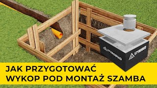 Wykop pod zbiornik betonowy  szambo betonowe  Jak zrobić Poradnik  instrukcja firmy Styrobud [upl. by Cavuoto384]