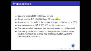 TI3203 Simulasi Komputer Minggu 06c  Aplikasi discreteevent simulation DES satu server [upl. by Tnahsarp]