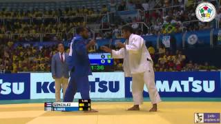 Judo 2013 World Championship Rio de Janeiro Gonzalez CUB  Iliadis GRE 90kg semifinal [upl. by Landri400]