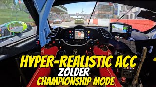 HYPERREALISTIC Sim Racing  ACC Championship  Zolder  Simucube 2 Ultimate  6 DOF Sim Motion [upl. by Fitz]