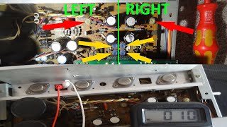 Sansui au 317 Amplifier DC Bias amp DC Offset Adjustments [upl. by Ruthy209]