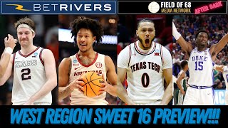 Who will WIN The WEST  Gonzaga Texas Tech or Duke FULL West Region Sweet 16 Preview [upl. by Erlinna]