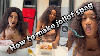 How to make my special jollof spaghetti and turkey [upl. by Eeliab350]