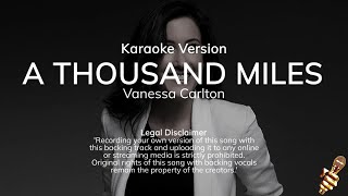 Vanessa Carlton  A Thousand Miles Karaoke Version [upl. by Rieger8]