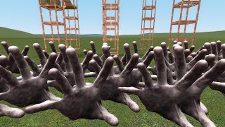 Scary Hand Vs Towers In Garrys Mod [upl. by Siron]