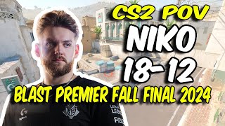 CS2 POV  G2 NiKo 1812 vs Vitality Dust2  BLAST Premier Fall Final 2024 [upl. by Hakim]