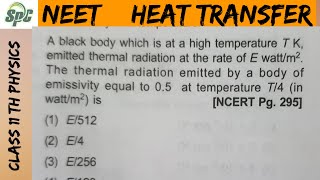 A black body which is at a high temperature T K emitted thermal radiation at the rate of E watt m2 [upl. by Anauqed]