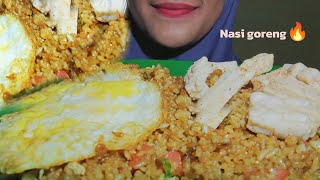 ASMR MUKBANG🌶️NASI GORENG  TELUR CEPLOK🍳  EATING SOUNDS [upl. by Otrebor]