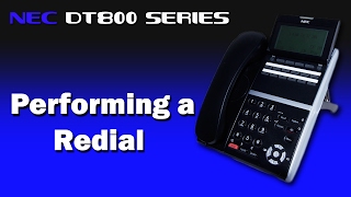 NEC DT800 Series  Performing a Redial  MF Telecom Services [upl. by Ydisahc]