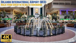 Orlando International Airport MCO  Walk from Terminal A amp B to Delta Concourse [upl. by Vocaay401]