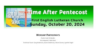 October 20 2024 Time after Pentecost [upl. by Licna]