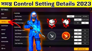 Free Fire Control Setting Full Details 2023  Control Setting Full Details Bangla 2023  Pro Setting [upl. by Gaige232]