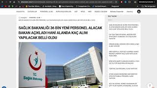 SAĞLIK BAKANLIĞI 36 BİN PERSONEL ALIMI YAPACAK BAKAN AÇIKLADI HANGİ ALANDA KAÇ ATAMA YAPILACAK [upl. by Devol]