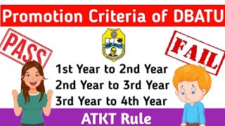 Promotion Criteria of DBATU 2023  ATKT Rule  Passing Criteria  Credits  DBATU [upl. by Labotsirhc175]