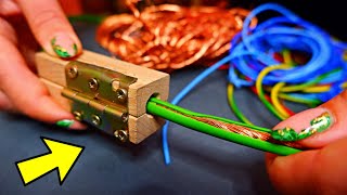 How to STRIP Copper WIRE  Top 3 DIY Stripping devices  INCREDIBILE [upl. by Cully185]