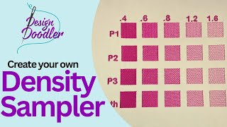 Creating a Stitch Density Reference Guide  Design Doodler Software Tutorial [upl. by Ayhdnas]