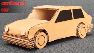 Simple Cardboard Car  DIY Cardboard project at home [upl. by Baniaz952]