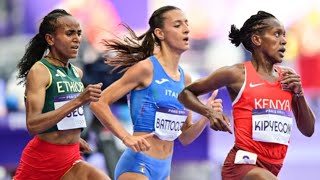 Beatrice Chebet wins Nadia Battocletti in Womens 10000M Olympics Paris 2024 for Gold amp Nadia Silver [upl. by Ahsineb]