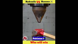 Ind 🇮🇳 vs Pak🇵🇰😡 Hammer ⚒️ vs hydraulic press 🤯shorts whatif uniqueexperiment मजेदार [upl. by Spiros]