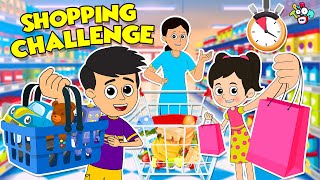 गट्टू चिंकी का Shopping Challenge  WHO WILL WIN  GATTU VS CHINKI  Cartoon  PunToon Kids Hindi [upl. by Booth]