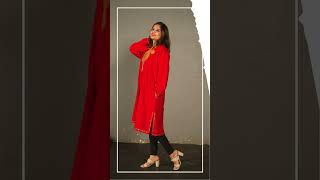 Scarlet Red Designer Pheran  Winter Collection 2024  Handcrafted Aari Work Elegance [upl. by Combe785]