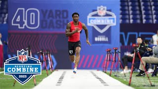 Wide Receivers Run the 40Yard Dash at 2023 NFL Combine [upl. by Leicam]