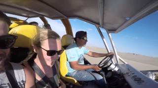 Huacachina Oasis Dune Buggy and Sandboarding in Peru [upl. by Ayetal]