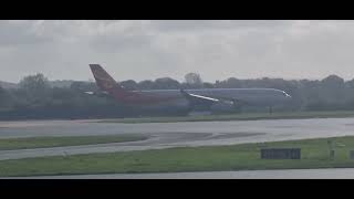 Hainan A330 departing Manchester Airport [upl. by Eiralav]