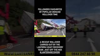 A recent rollover we cleared just off the M25 trucking trucker upthejunction crossways [upl. by Asseral]