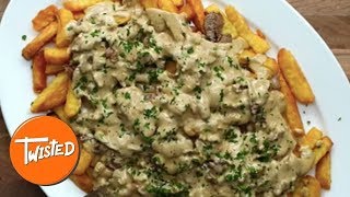 Creamy Peppercorn Steak Fries Recipe  Loaded Fries  Twisted [upl. by Ynagoham]