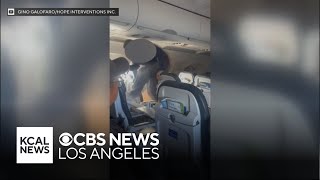 Passenger goes on violent midair tirade during LAXbound flight [upl. by Neersin]