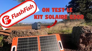 TEST KIT SOLAIRE G300  PANNEAU SOLAIRE 60W FLASHFISH [upl. by Millman455]