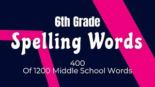 6th Grade Spelling Words with Meaning [upl. by Seuqirdor]