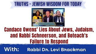 Candace Owens Lies About Jews Judaism and Rabbi Schneerson and Boteachs Failure to Respond [upl. by Atiuqihc]