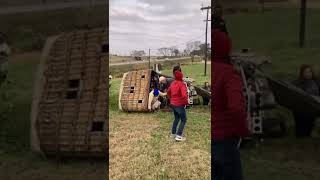 Update Air balloon that crashed in Camperdown No injuries reported VIDEO SUPPLIED [upl. by Sondra]