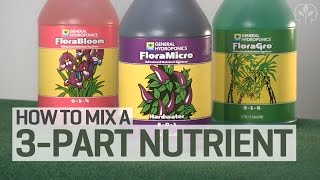 How To Mix a 3Part Hydroponics Nutrient Solution [upl. by Niriam]