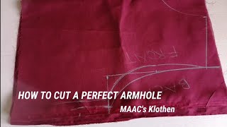 Sewing Tutorials  Lesson 20How To Cut A Perfect Arm Hole [upl. by Notlek]