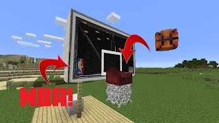 Minecraft  How To Make a NBA Basketball Backboard  Custom Maps [upl. by Franni238]